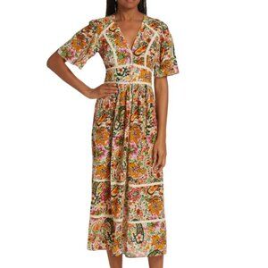 ba&sh Benja Paisley Midi Dress